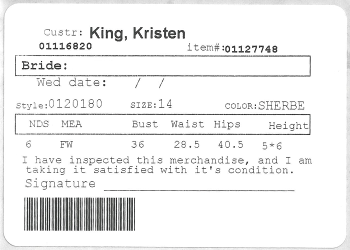 Thermal 3x4 Pickup Label